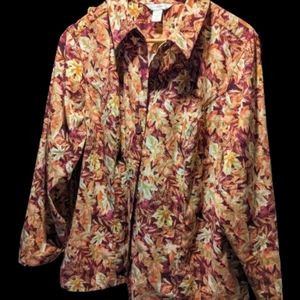 CJ Banks Autumn color floral jacket